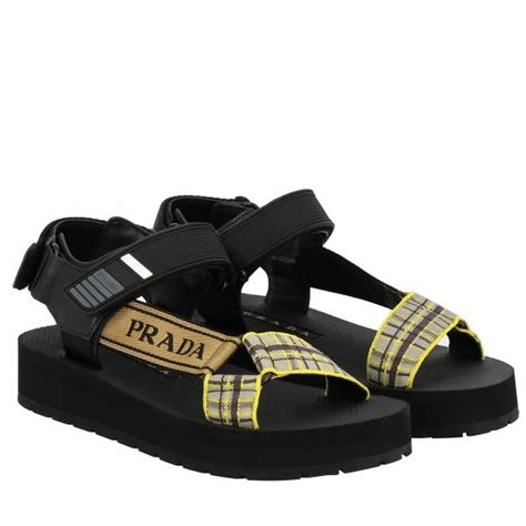 prada flat sandals sale|prada women's high heeled sandals.